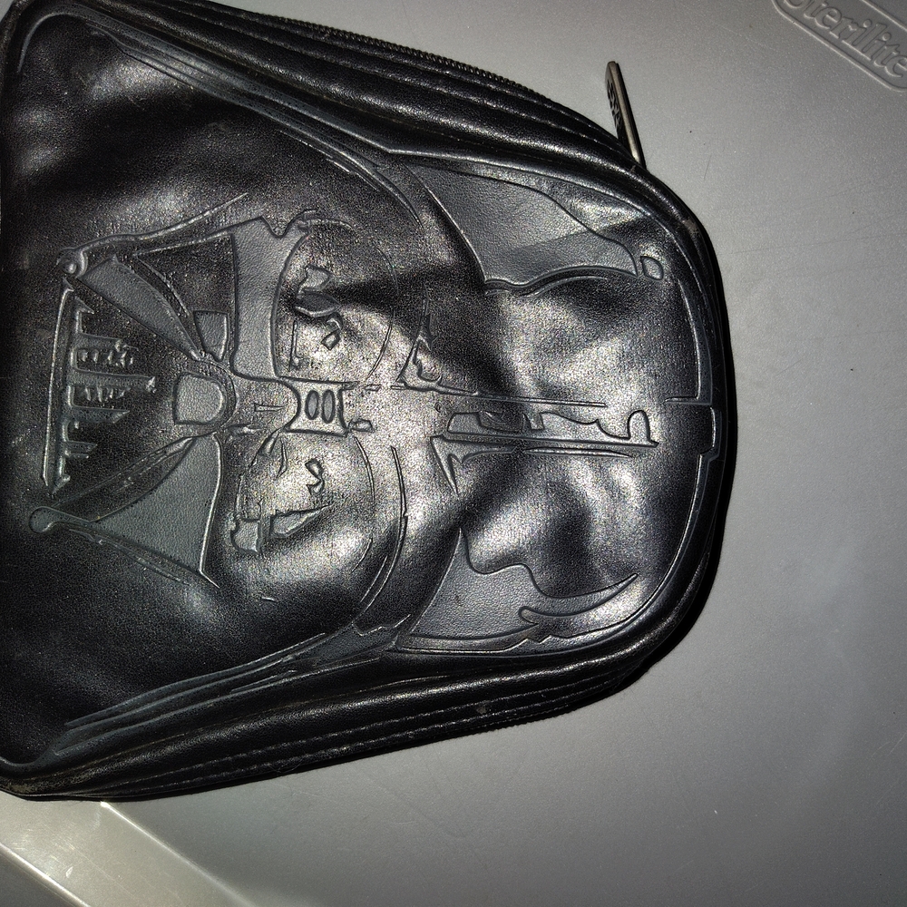 Star Wars Black Darth Vader Zipper Bag Vintage